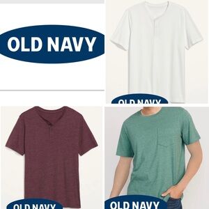 BUNDLE OF 3 Old Navy NWT Men’s Henley Shirts